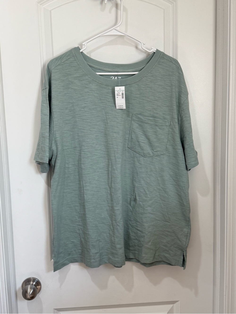 Maurices Women's Light Sage Short Sleeve Pocket Tee
